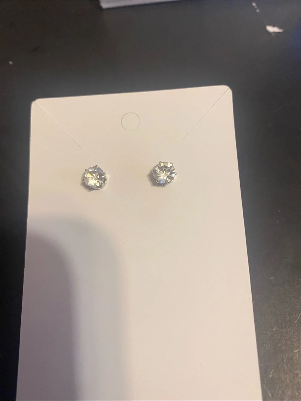 Classic Clear Crystal Stud Earrings - Pair